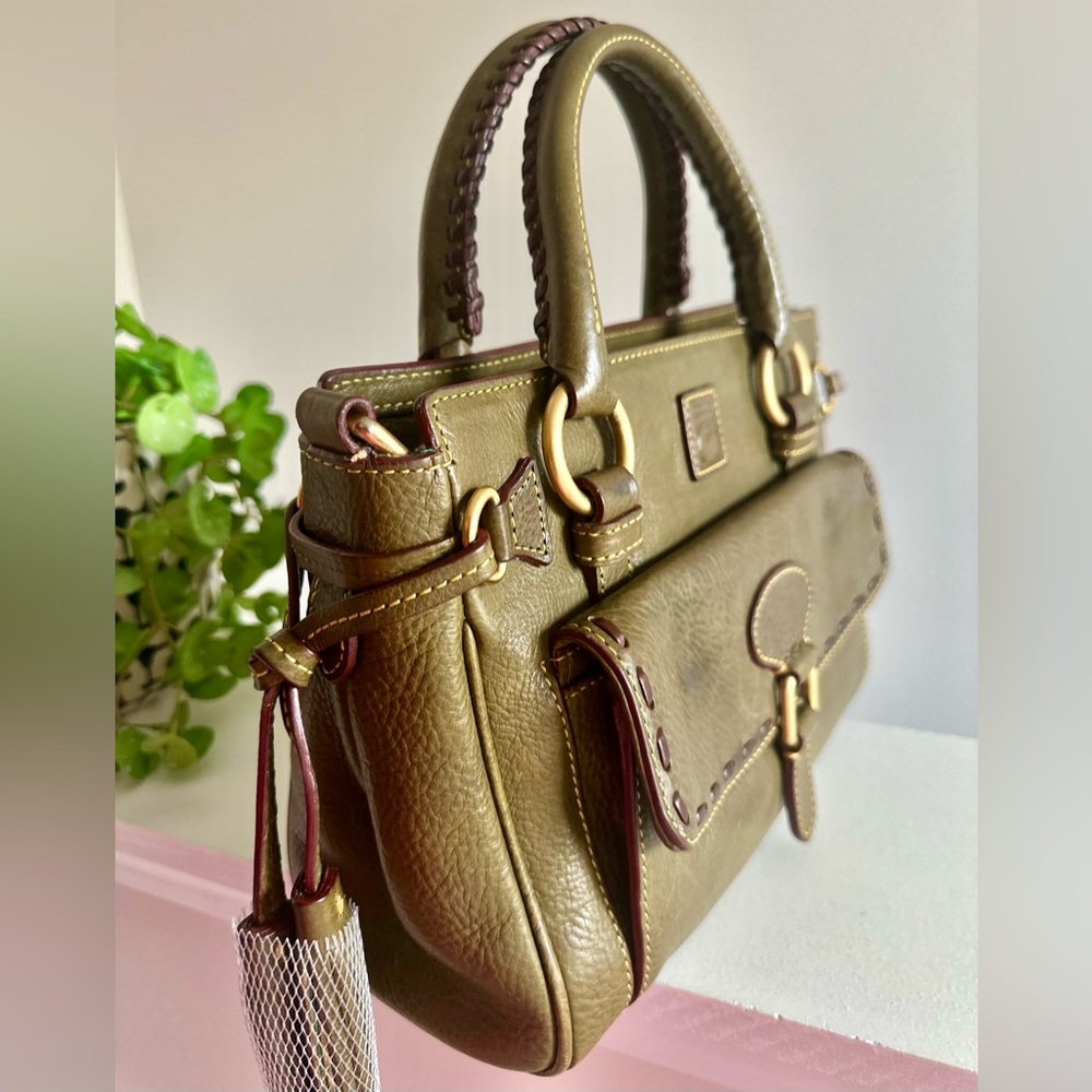 Dooney & Bourke Florentine Medium Pocket Satchel in Moss - Picture 11 of 16